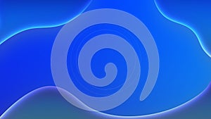 Abstract blue background with lines and circles.