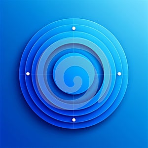 Abstract blue background with polygonal elements. Vector Illustration.