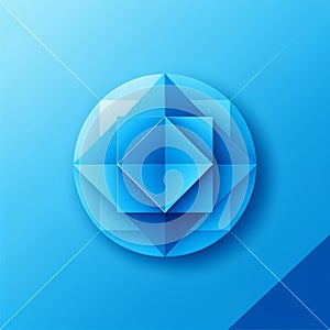 Abstract blue background with polygonal elements. Vector Illustration.