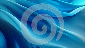 abstract blue background with smooth lines and waves illustration. Abstract Background with 3D Wave blue Gradient Silk Fabric, AI