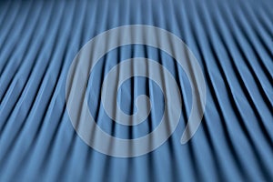 Abstract blue background of stripes with shallow focus