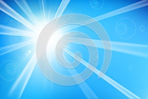 Abstract blue background with sunlight 002