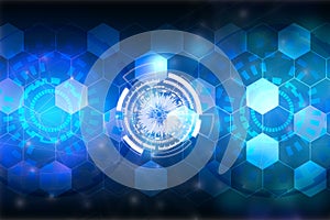 Abstract blue background. Technology background.Innovative technologies