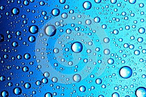 Abstract blue background of waterdrops