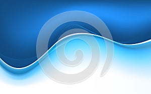 Abstract blue background with wave. Vector