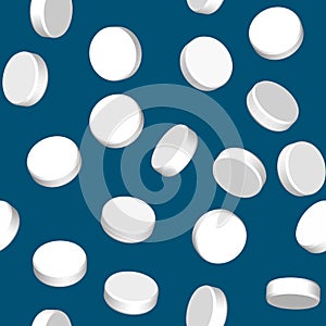 Abstract blue background with white pill