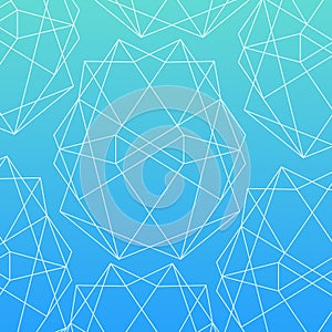 Abstract blue background white striped lines pattern