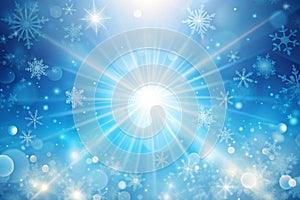 Abstract blue background with winter pattern