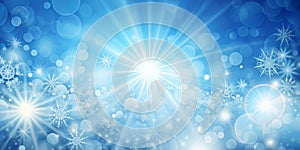 Abstract blue background with winter pattern