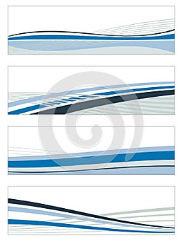 Abstract blue banners