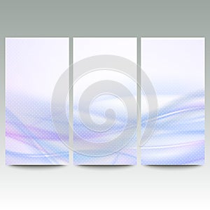 Abstract blue banners set, wave vector design