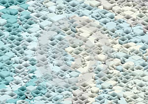 Abstract Blue And Beige 3D Square Cube Shape Background Image Beautiful elegant Illustration