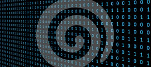 Abstract blue binary code background