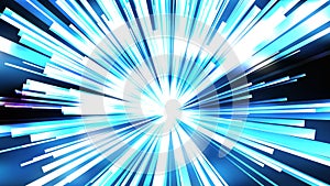 Abstract Blue Black and White Light Rays Background