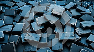 Abstract Blue Blocks
