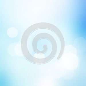 Abstract blue bokeh background