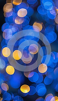 Abstract blue bokeh lights with blurred defocused effect for captivating backgrounds