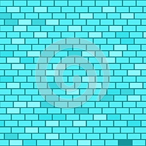 Abstract blue brick vector background.