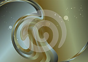 Abstract Blue and Brown Gradient Twirling Vortex Background