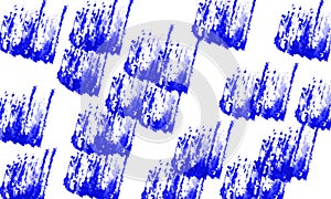 Abstract Blue Brush Strokes Pattern on White Background