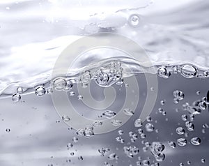 Abstract blue bubbles