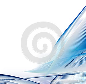 Abstract blue business background with lines