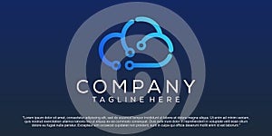 Cloud logo with creative design