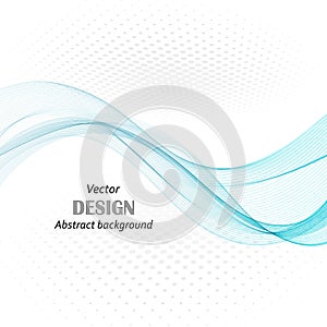 Abstract blue business technology colorful wave vector background