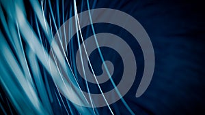 Abstract blue cables