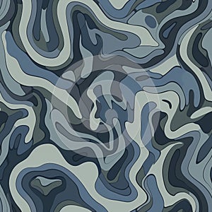 Abstract Blue Camouflage Pattern Design for Versatile Backgrounds