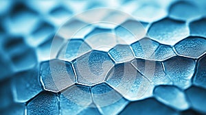 Abstract Blue Cellular Hexagon Pattern Texture