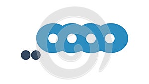 Abstract Blue Chat Bubble Icons Set, Communication Design, vector design Generative AI