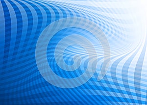 Abstract Blue Checked Swirl Background