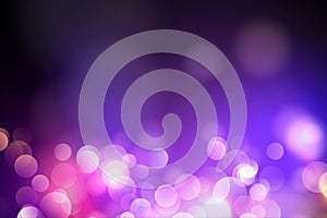 Abstract Blue Circle blurred light, Bokeh lights and glitter background Vector