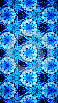 Abstract Blue Circle bokeh pattern background.