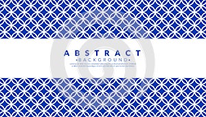 Abstract blue circle line pattern on white background. Japanese style concept. Geometric card design template. Vector illustration