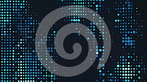 Abstract Blue Circle Pattern on a Dark Background Digital Art Design