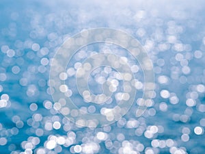 Abstract blue circles bokeh from nature for Christmas of any background