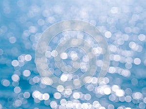 Abstract blue circles bokeh from nature for Christmas of any background