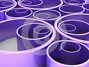 Abstract Blue Circles geometric design