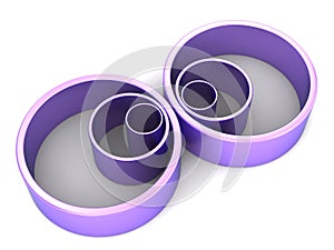 Abstract Blue Circles geometric design