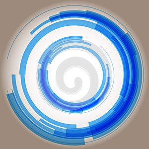 Abstract blue circles. Raster