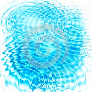 Abstract blue circular water ripples