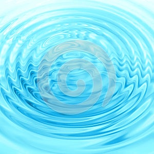 Abstract blue circular water ripples