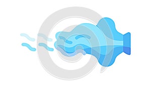 Abstract Blue Cloud: Dynamic Digital Data Flow, vector design Generative AI