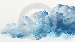 Abstract Blue Cloud Formation White Background Creative Projects