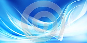 Abstract blue color background with white curves