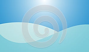 Abstract blue color curve shape on gradient blue background vector.