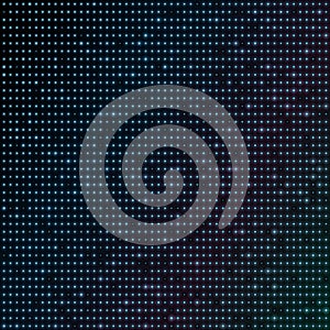 Abstract blue color neon dots, dotted technology background. Glowing particles, led light pattern, futuristic texture