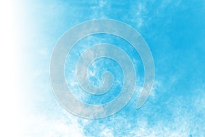 Abstract blue color smoke flowed on background